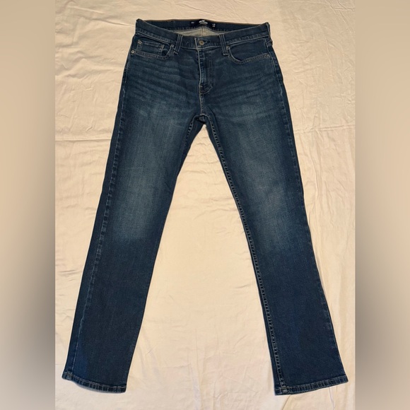 Hollister Slim Straight Jeans Mens 31x32 Epic Flex Medium Wash Stretch Denim - Picture 2 of 9